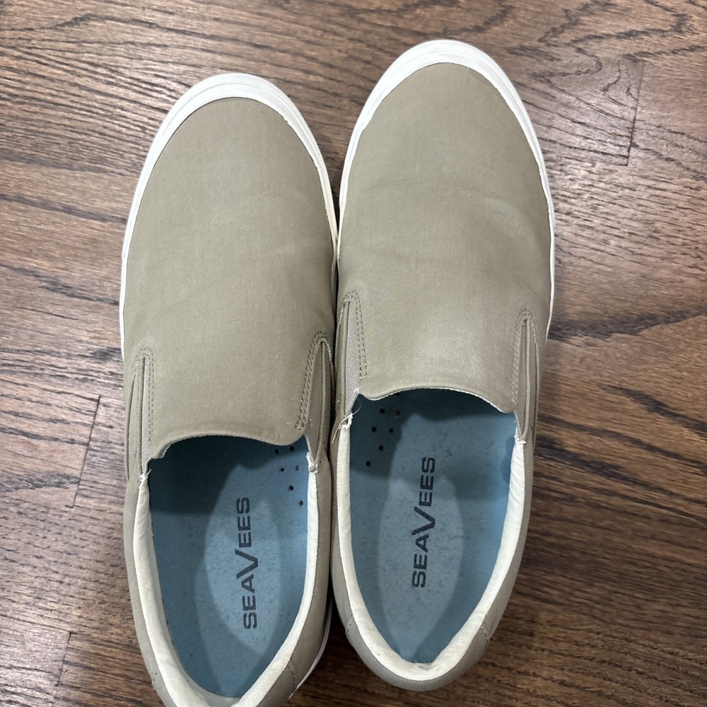 seavees mens 10, Tan Deck Shoe, Slip On